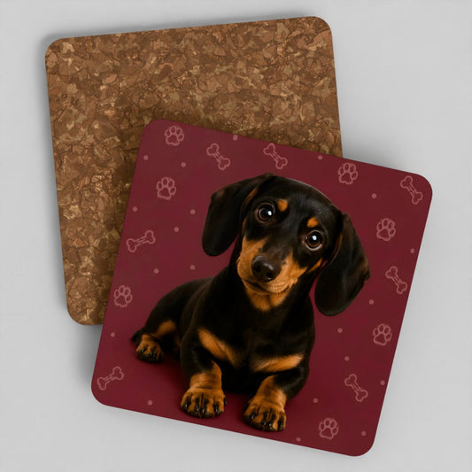 Dachshund cork coaster
