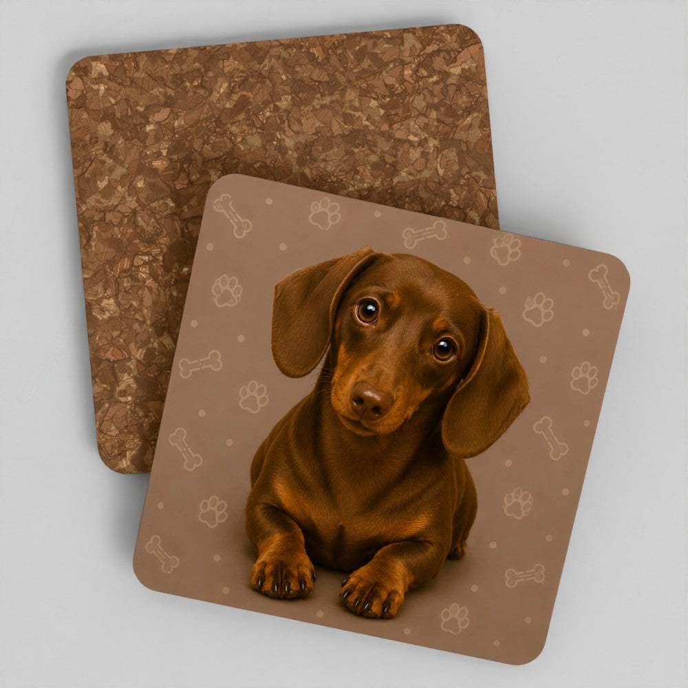 Dachshund cork coaster