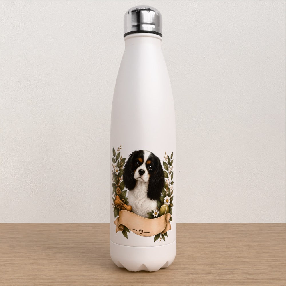 Personalised King Charles spaniel water bottle
