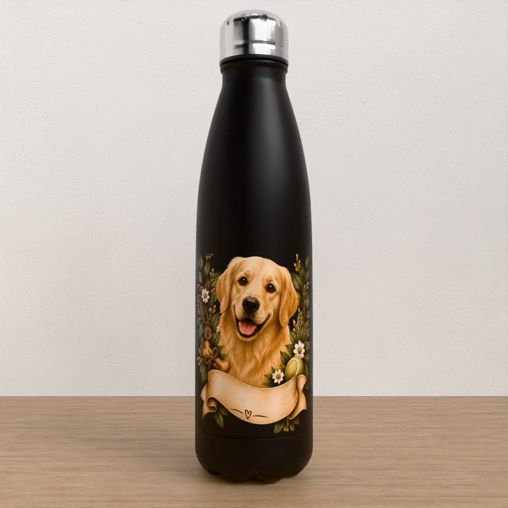Personalised Golden retriever water bottles