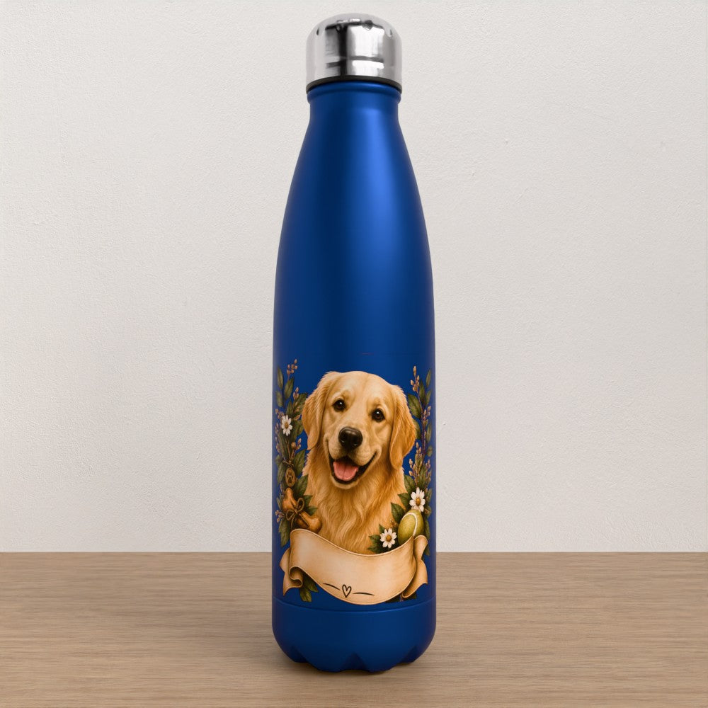 Personalised Golden retriever water bottles