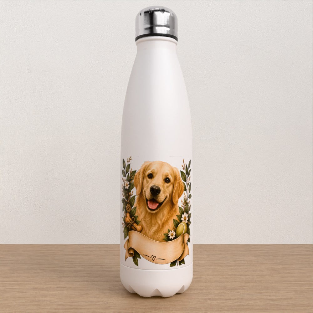 Personalised Golden retriever water bottles