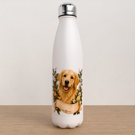Personalised Golden retriever water bottles