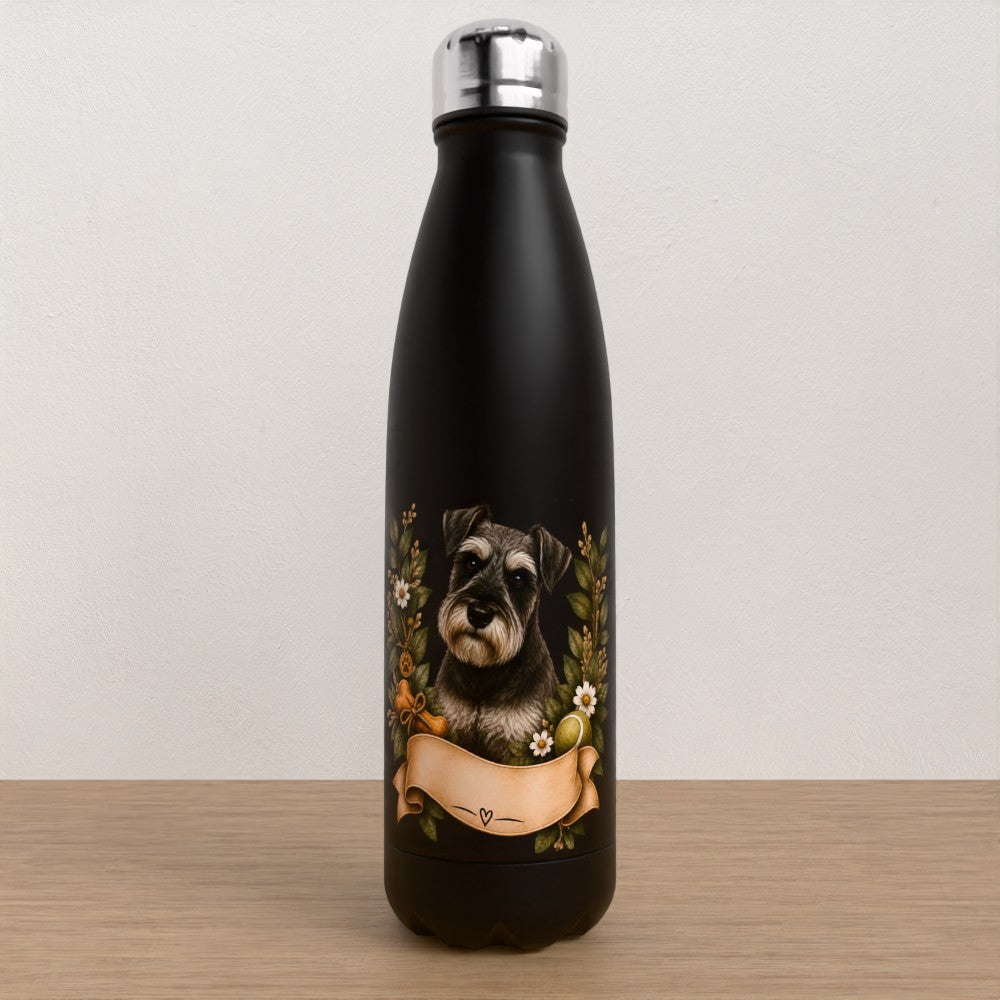 Personalised Schnauzer water bottle
