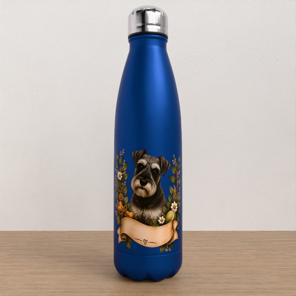 Personalised Schnauzer water bottle