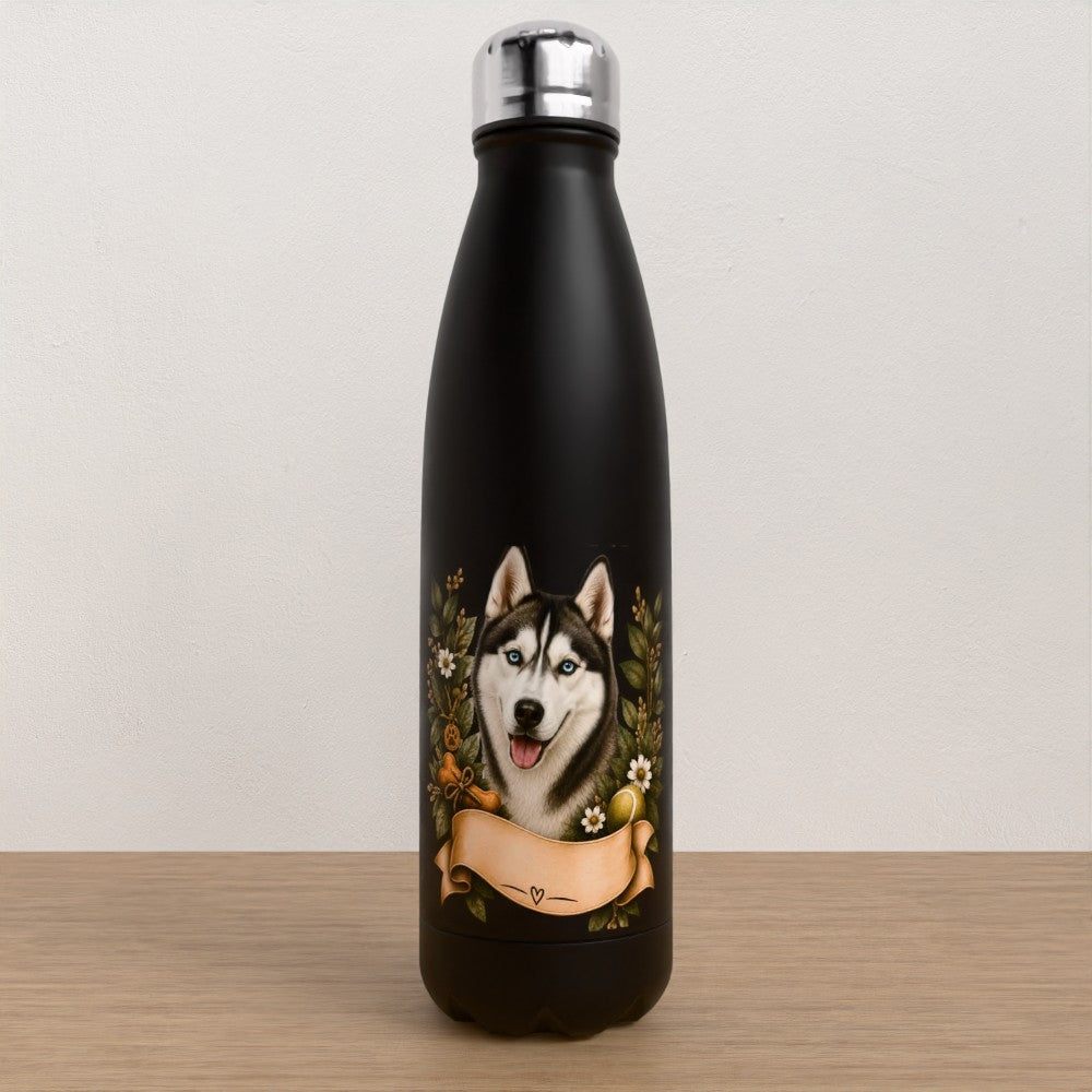 Personalised Husky water bottle