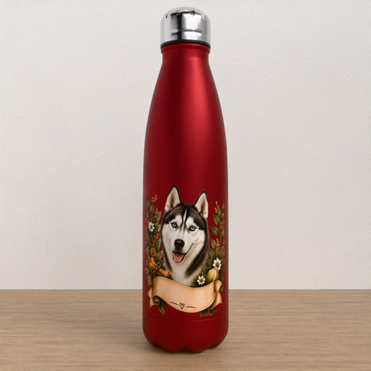 Personalised Husky water bottle