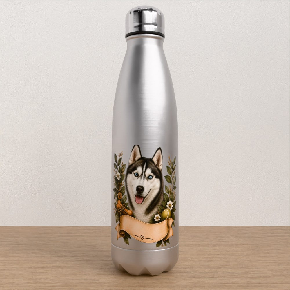 Personalised Husky water bottle