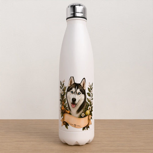 Personalised Husky water bottle