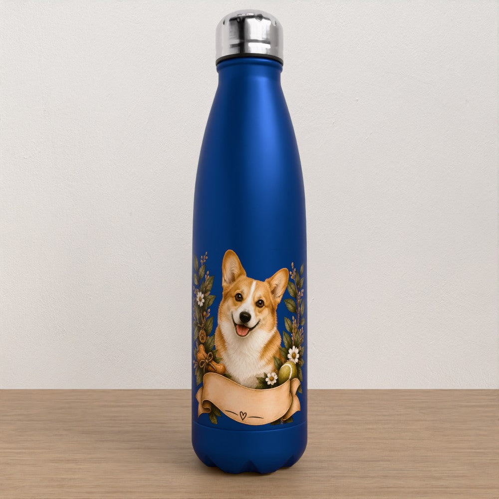 Personalised Corgi water bottle
