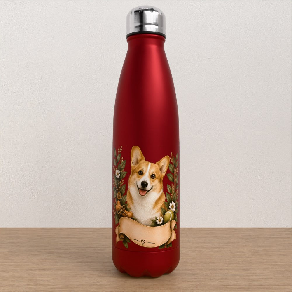 Personalised Corgi water bottle
