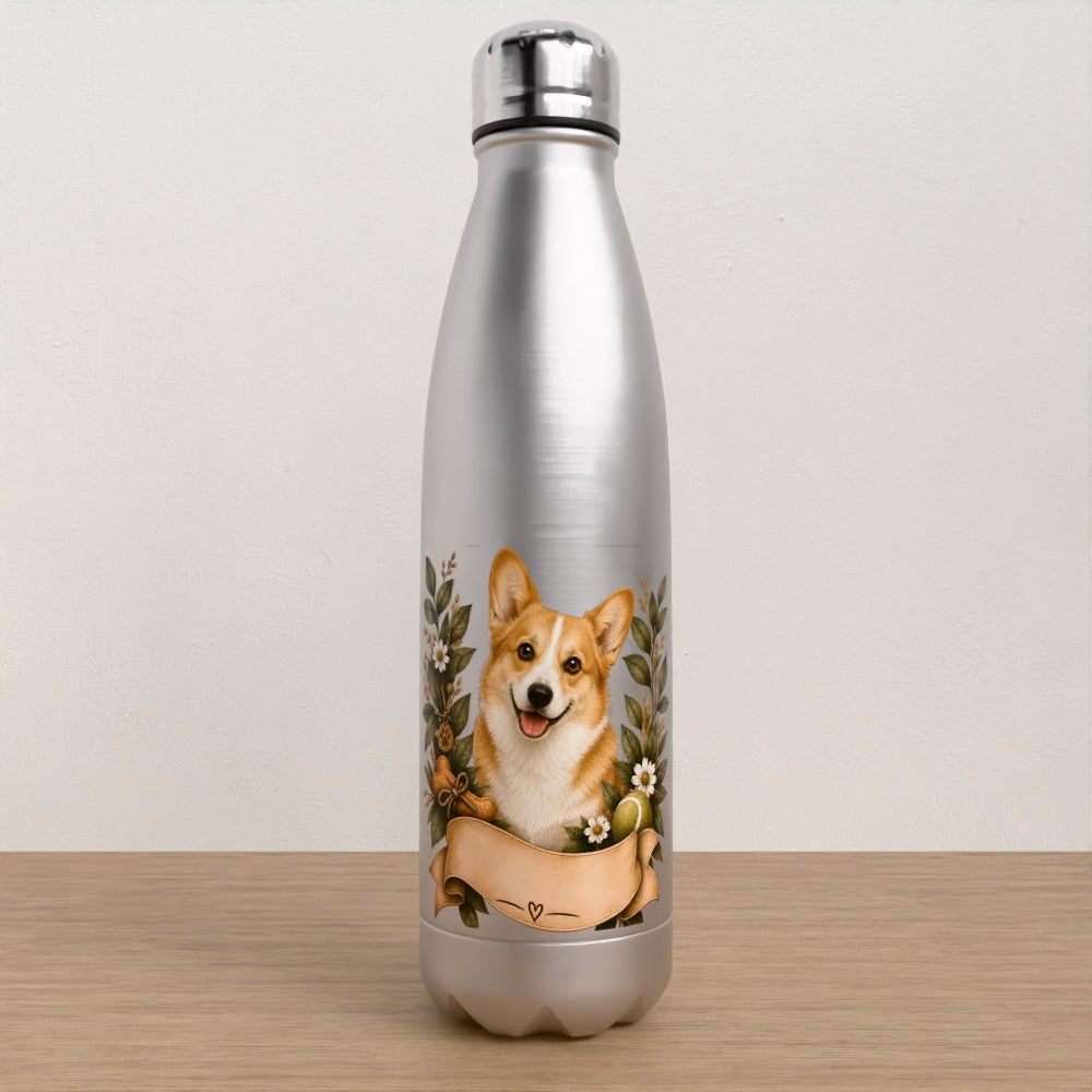 Personalised Corgi water bottle