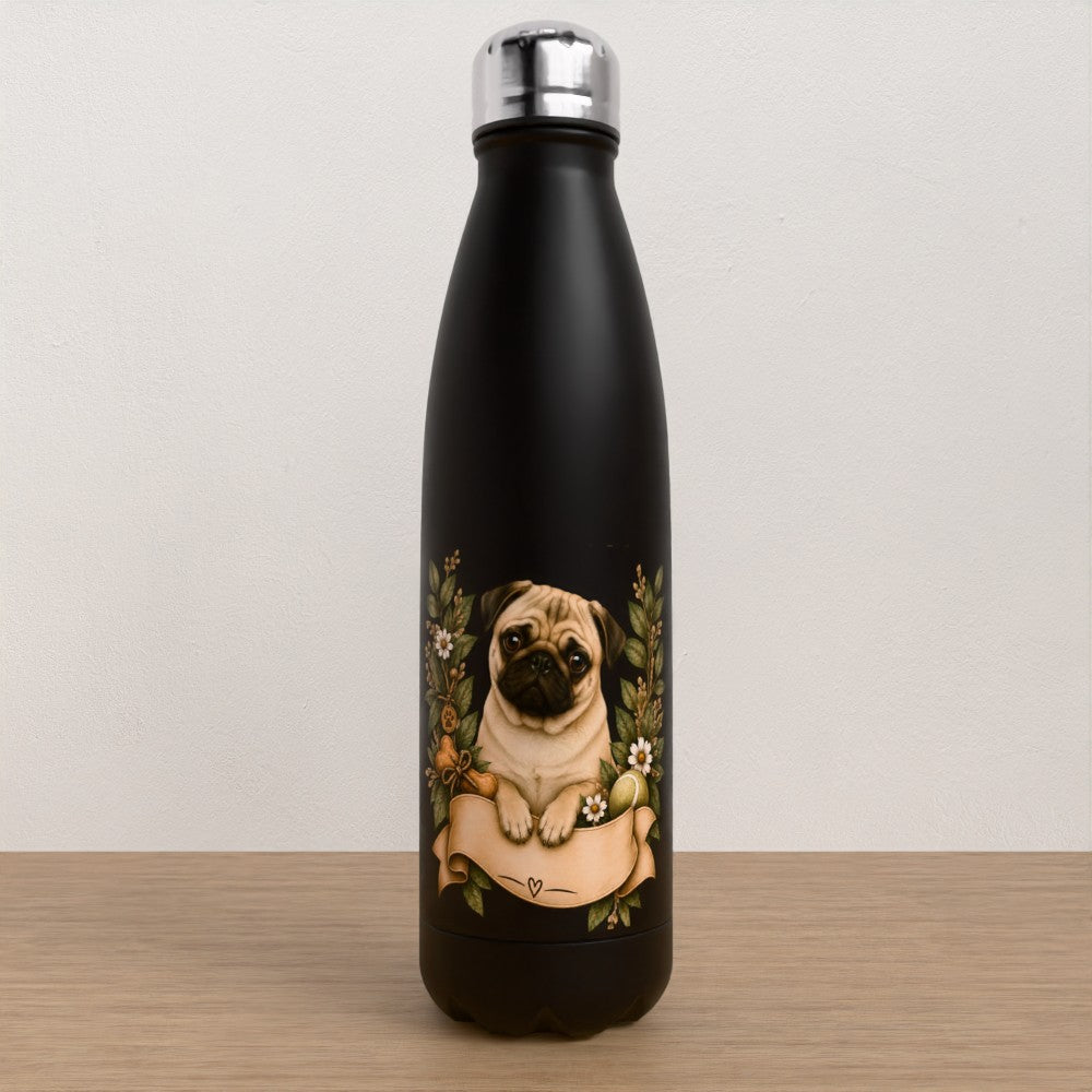 Personalised Pug water bottle