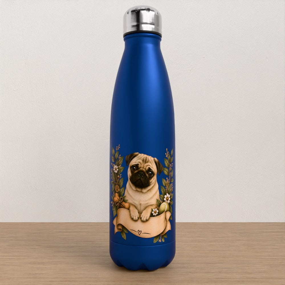 Personalised Pug water bottle