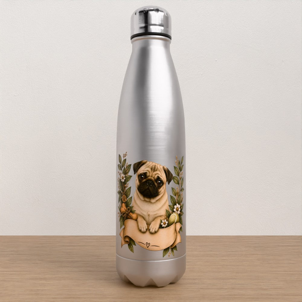 Personalised Pug water bottle