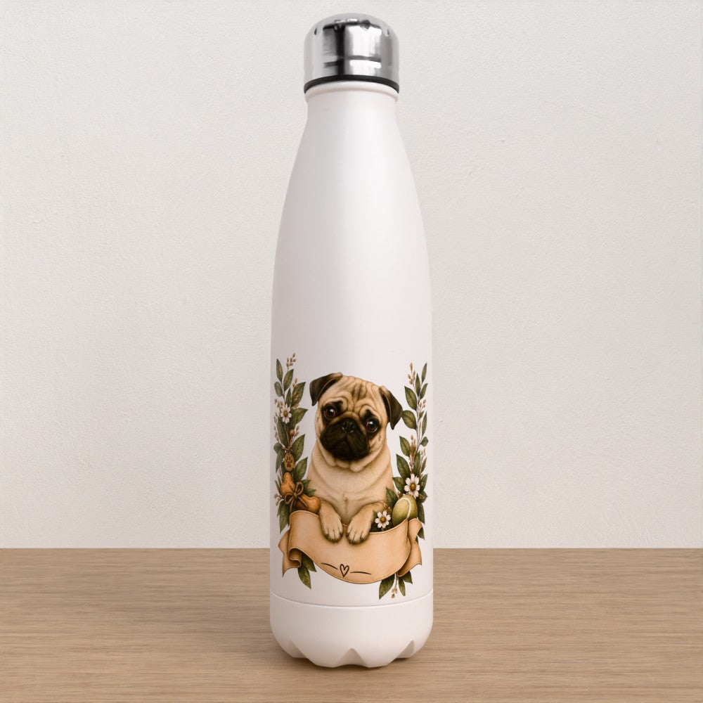 Personalised Pug water bottle