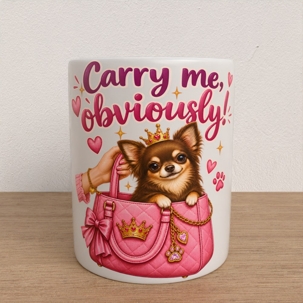 Personalised Chihuahua mug | choose coat & handle/interiour colour