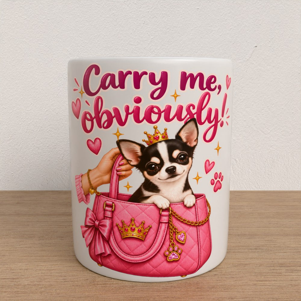 Personalised Chihuahua mug | choose coat & handle/interiour colour