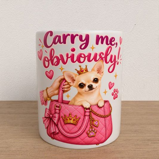 Personalised Chihuahua mug | choose coat & handle/interiour colour