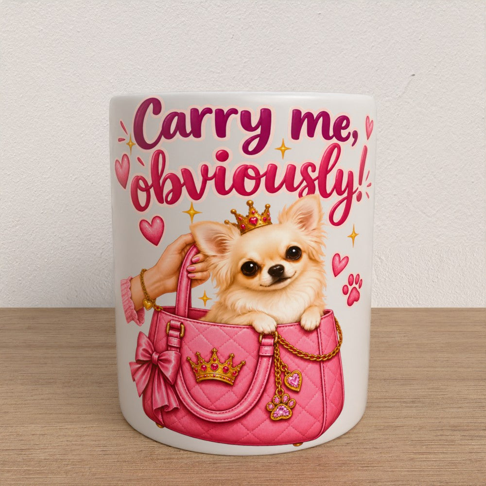 Personalised Chihuahua mug | choose coat & handle/interiour colour