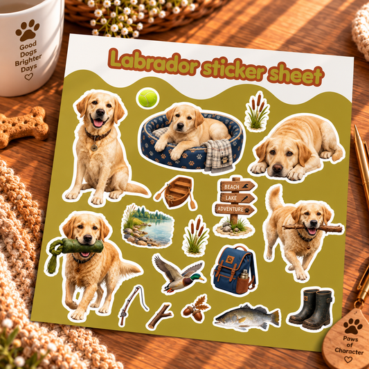 Premium Labrador vinyl kiss-cut stickers